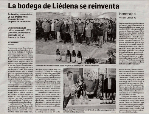 LA BODEGA DE LIÉDENA SE REINVENTA